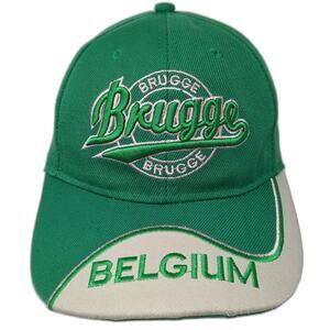 Brugge Belgium Strapback Baseball Cap Green One Size Adjustable Embroidered